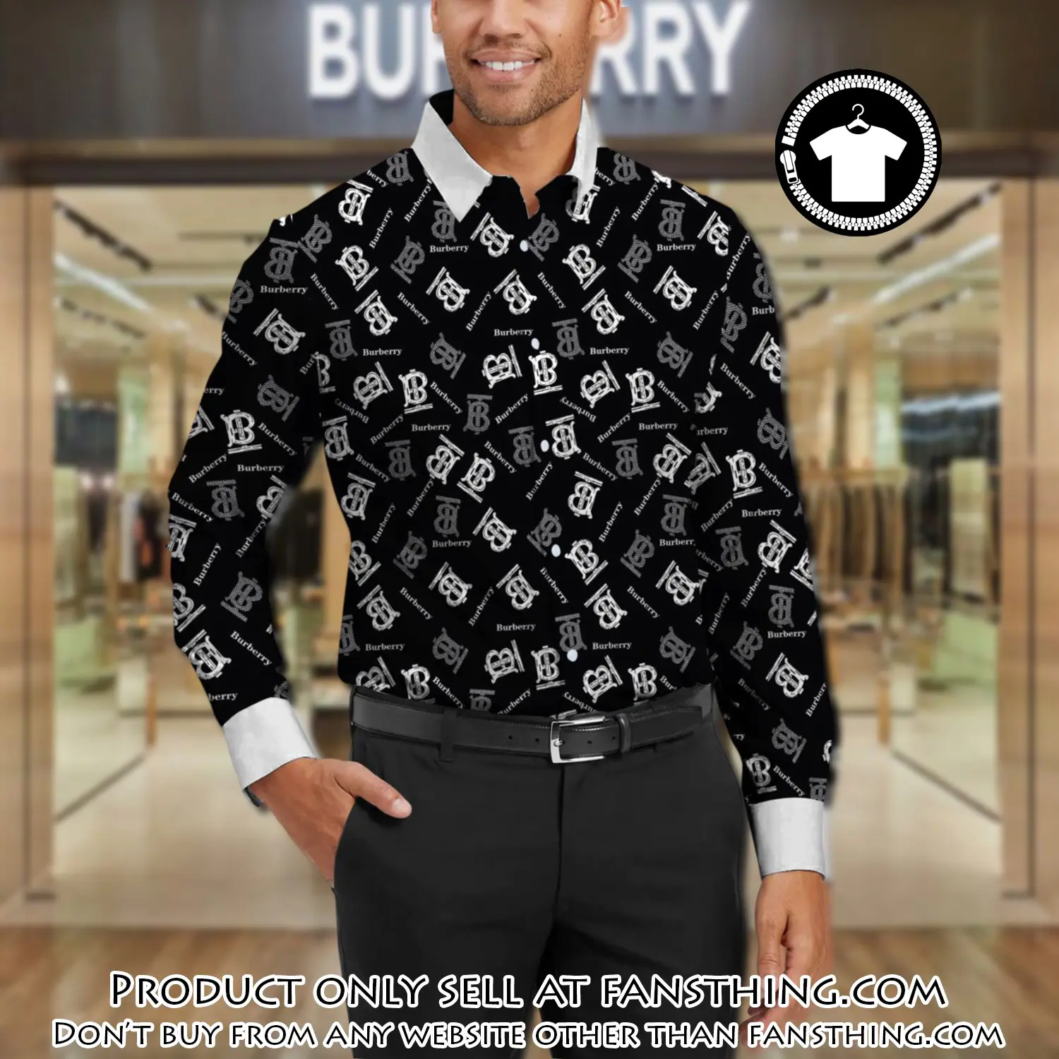 Burberry long sleeves button down shirt for elegant men lsb1011 fst0458868